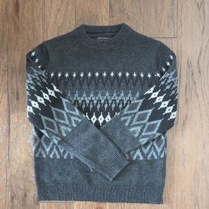 Banana Republic Men's Gray Fair Isle Sweater